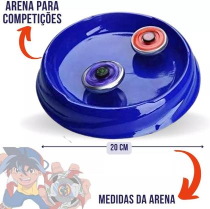 Imagem de Briquedo Kit 4 Beyblade Metal + 2 Lançador