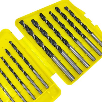 Imagem de Broca Aço Carbono Jogo C/ 13 Peças Kit P/ Madeira