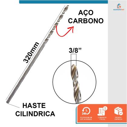 Imagem de Broca Aço Carbono para Fibrocimento e Mourão 3/8
