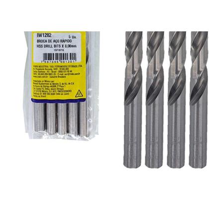 Imagem de Broca Aco Rapido Irwin 8,0 Mm - Kit C/5 Pecas