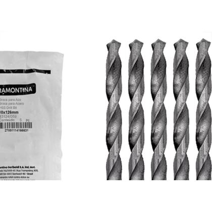 Imagem de Broca Aco Rapido Tramontina Basic 10,0Mm Pacote Com 5 Pecas - 43124/059 - Kit C/5 Pecas