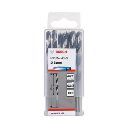 Imagem de Broca de Aço Rápido Bosch HSS PointTeQ 6,0mm Embalagem com 10 Unidades