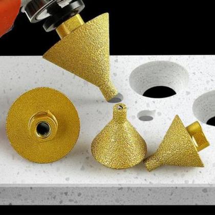Imagem de Broca De Chanfro Cônica Diamantada 50mm M14 Rebolo Para Lixadeira Esmerilhadeira e Furadeira