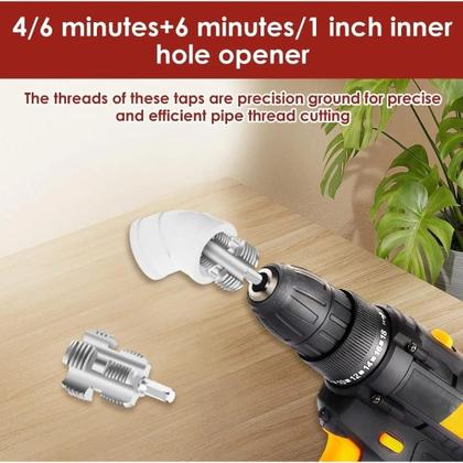 Imagem de Broca de Rosca Interna p Tubos 1/2 Polegada 3/4 Polegada