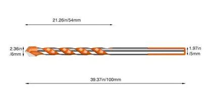 Imagem de Broca De Torção Triangular Fura Tudo 6mm Kit 10 unidades