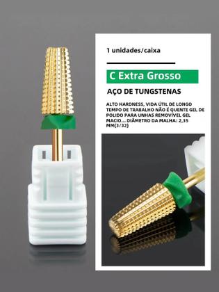 Imagem de Broca de Unha 5 em 1 com Aço de Tungstênio - Removedor de Gel e Esmalte