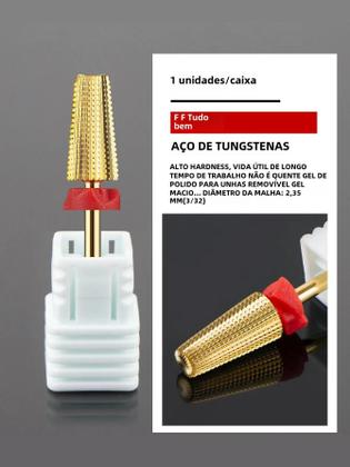 Imagem de Broca de Unha 5 em 1 com Aço de Tungstênio - Removedor de Gel e Esmalte