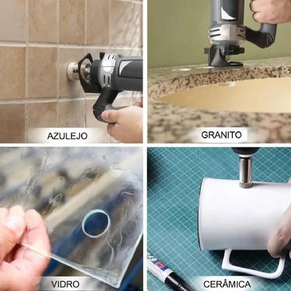 Imagem de Broca diamantada 6mm serra copo porcelanato vidro cerâmica