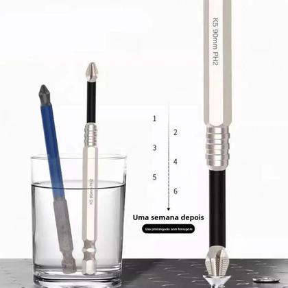 Imagem de Broca Elétrica S2 Com Cabeça Cruzada Antiderrapante Preta K5 Alta Dureza 5A Bit Magnético Forte Para