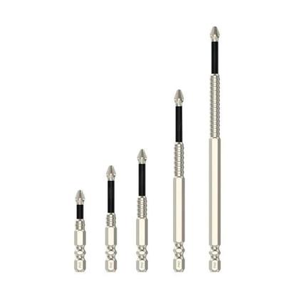 Imagem de Broca Elétrica S2 Com Cabeça Cruzada Antiderrapante Preta K5 Alta Dureza 5A Bit Magnético Forte Para