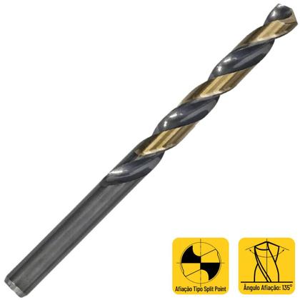 Imagem de Broca Helicoidal Haste Paralela Black &amp Gold HSS - 7,0 mm - 10 Unid. - 444,0013 - ROCAST