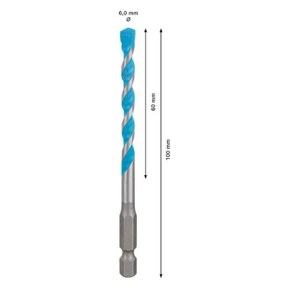 Imagem de Broca Multiconstruction Hex-9 6x60x100mm - 2608900574000- BOSCH