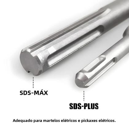 Imagem de Broca Para Martelo Demolidor De Concreto Com Pontas Redonda, Quadrada E Hexagonal 1 Peça