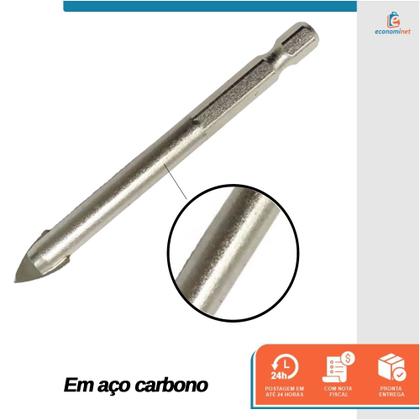 Imagem de Broca para Vidro Porcelanato Cerâmica Ponta Tungstênio 5mm