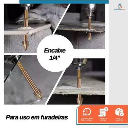 Imagem de Broca Tungstênio Vidro 12mm Ponta Cruz Starfer