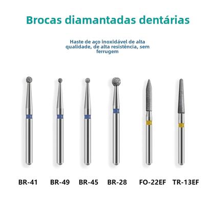 Imagem de Brocas de Diamante Dentais Super Grossas (10 Peças) - Haste de 1,6 mm