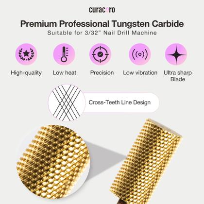 Imagem de Brocas para unhas CURACORO Safe Smooth Stop Carbide Fine Grit