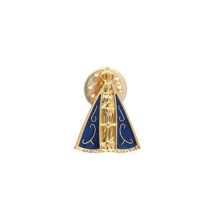 Imagem de Broche Boton Nossa Senhora Aparecida Dourado