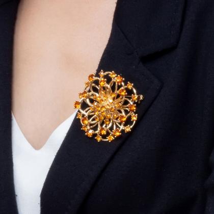 Imagem de Broche Elegante Strass Flor Casual e Festa Akasaki BRG20735