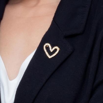 Imagem de Broche Strass Coração BRG9655