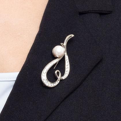 Imagem de Broche Strass e Pérola BRG0029