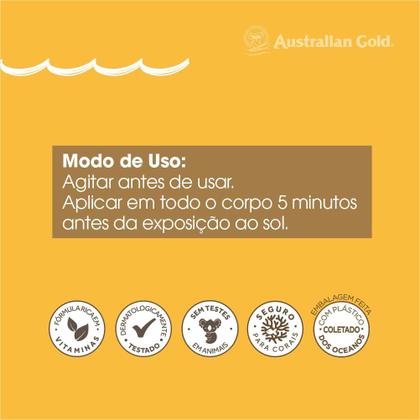 Imagem de Bronzeador Australian Gold Instant Bronzer FPS15 Corporal Spray Gel 237ml