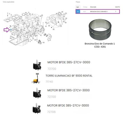 Imagem de Bronzina 1 do Eixo de Comando P/ Motor Buffalo á Diesel 385 18cv