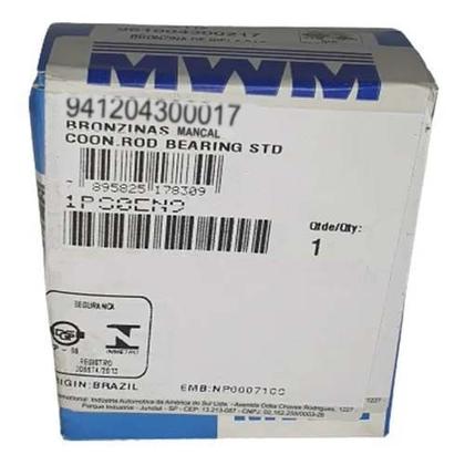 Imagem de Bronzina mancal motor mwm x12 4cil std - original mwm 941204300017