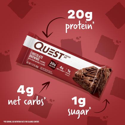Imagem de Brownie de chocolate Protein Bar Quest Nutrition 20g de proteína