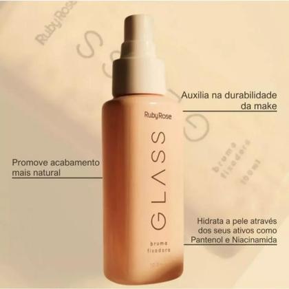 Imagem de Bruma facial fixadora glass - rubyrose