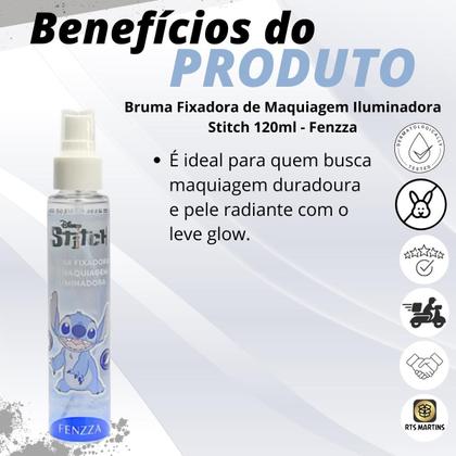 Imagem de Bruma Fixadora de Maquiagem Camomila e Gliter Lilo & Stitch