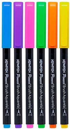 Imagem de Brush Pen Newpen NEON 06 Cores - NEWPEN