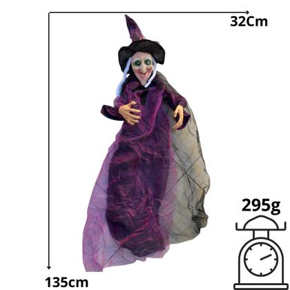 Imagem de Bruxa Grande Led Latex Halloween Decoração Enfeite