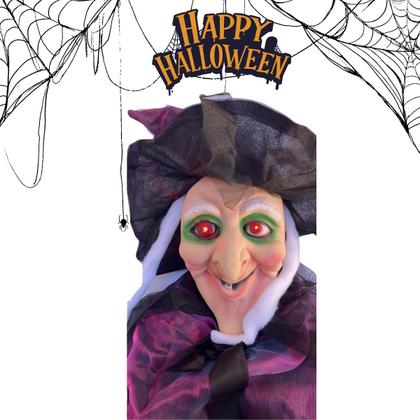 Imagem de Bruxa Grande Led Latex Halloween Decoração Enfeite