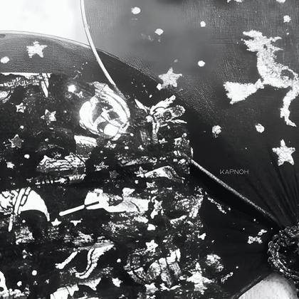 Imagem de Bruxinha Fantasia Led Kit Halloween Prata e Preto Tiara Asa