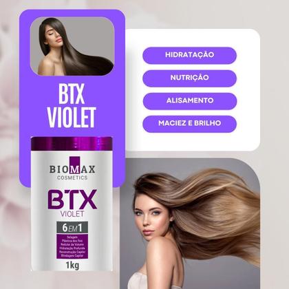 Imagem de Btox Matizador 1Kg Ideal Para Cabelos Loiros Blond Platinum