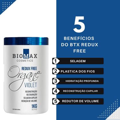 Imagem de Btox Redux Free Organe Matizador Blond Loiras 1 Kg