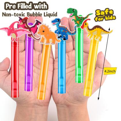 Imagem de Bubble Wands PLOUGVI Dinosaur, 24 peças para lembrancinhas infantis