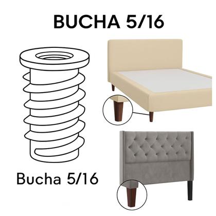 Imagem de Bucha Americana 5 _ 16 Padrão Cama Box E Cabeceiras