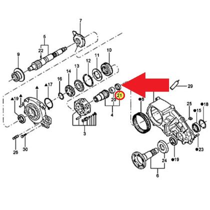 Imagem de BUCHA BRONZE DO EIXO DE ENTRADA CAIXA TRAÇÃO REDUÇÃO REDUZIDA TRANSFERÊNCIA RANGER TROLLER 4X4 1998 A 2012 (31,45x38x13)