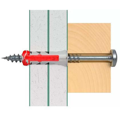 Imagem de Bucha De Nylon Duopower 8mm Fischer Com Aba 10 Peças