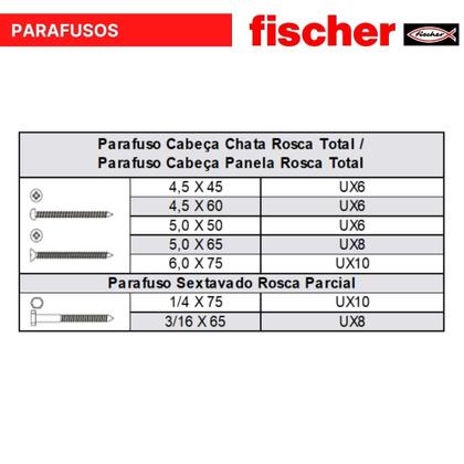 Bucha Nylon Universal UX 10x60mm fischer Imagem de Bucha Nylon Universal UX 10x60mm fischer