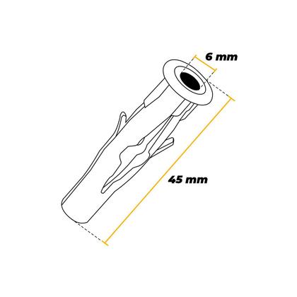 Imagem de Bucha Para Tijolo Oco E Solido 6 Mm Plástica Pacote Com 500 Peças