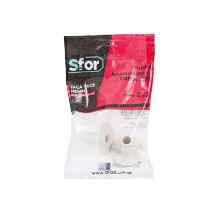 Imagem de Bucha Passagem de Fios Acabamento Cabos Parede