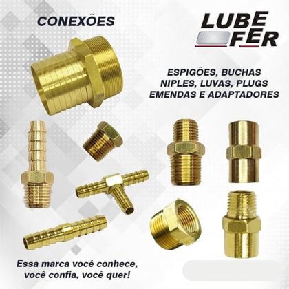 Imagem de Bucha Redução Lubefer 1/2 Macho x 1/4 Fêmea Aço