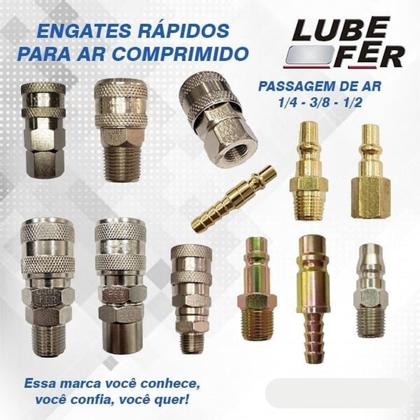 Imagem de Bucha Redução Lubefer 1/2 Macho x 1/4 Fêmea Aço