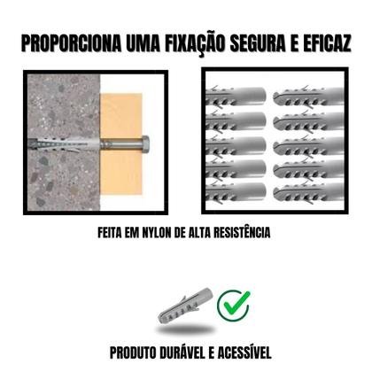 Imagem de Buchas 12mm S12 - Pacote 250un Fixação Sem Anel