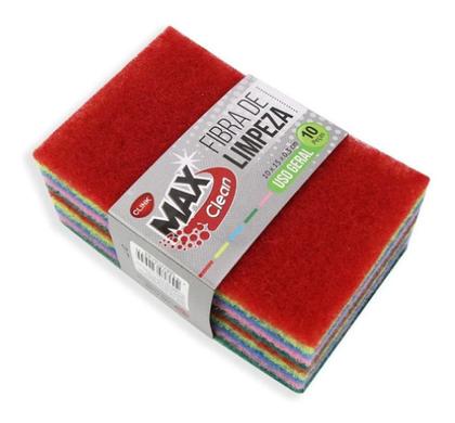 Imagem de Buchas de Fibra Macia Pano Colorido Uso Geral Clean Limpeza