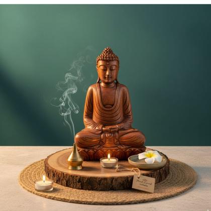 Imagem de Buda bali madeira 40cm