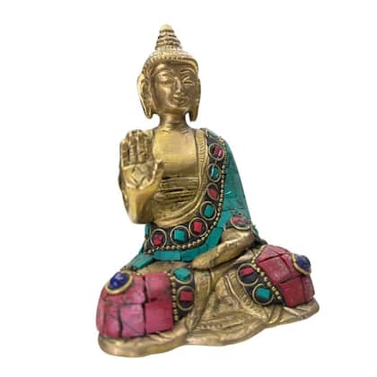 Imagem de Buda de Bronze e Mosaico 10 cm